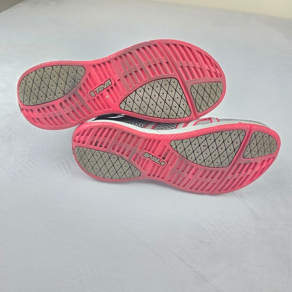 Teva Women Water Shoes Gray Pink Athletic Lace Up Size 9.5 - Picture 6 of 8